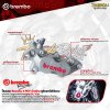 คาลิเปอร์เบรก brembo หูชิดสีเทา/แดง ขวา สำหรับ Xmax300