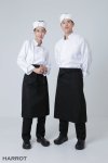 เสื้อเชฟ แขนยาว สีขาว กุ๊นดำ