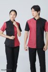 เสื้อพนักงานเสิร์ฟ ทูโทน แขนสั้น