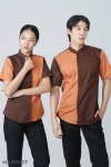 เสื้อพนักงานเสิร์ฟ ทูโทน แขนสั้น