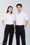 เสื้อพนักงานเสิร์ฟ แขนสั้น คอปก