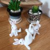 ชุดกระต่ายน้อยเรซิ่น 3 ตัวตกแต่งบ้าน Resin Bunny Figurine Set (3 pcs)