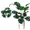ต้นมอนสเตอร่าปลอมในกระถางเบลล่า 9 นิ้ว พร้อมขาตั้งไม้ | Artificial Monstera Plant