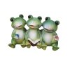 ตุ๊กตากบเรซิ่น 3 ตัวนั่งเรียงกัน Resin frog dolls, 3 sitting in a row