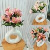 ดอกลิลลี่ปลอมกระถางโดนัท Artificial Lily in Donut plastic pot