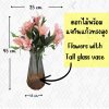ดอกลิลลี่ปลอมดอกไม้ประดิษฐ์ 10 ดอกต่อช่อ โทนสีเดียว แจกันแก้วทรงสูง Artificial Lily flowers