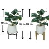 ต้นไม้ปลอมใบลายสวยกระถางเบลล่าขาตั้ง Artificial tree in a Bella pot with a stand