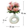 ดอกลิลลี่ปลอมกระถางโดนัท Artificial Lily in Donut plastic pot