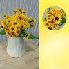 ช่อดอกทานตะวันช่อรวม แจกันพลาสติกสีขาว มินิมอลSunflower bouquet plastic vase
