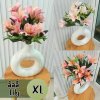 ดอกลิลลี่ปลอมกระถางโดนัท Artificial Lily in Donut plastic pot