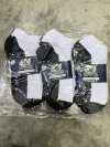 B-73000#ถุงเท้านักเรียนข้อสั้นพื้นดำ 12 ชิ้น /แพ็ค ราคา 10 บาท