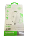 K-7864#ชุดชาร์จ USB+Type-C to Type-C-C