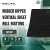 Rubber Ripped Vertikal Sheet roll Matting 4mm x 120cm x 35m, black