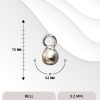 Sterling Silver Bell Charms 5.2mm. 100pcs/41g.