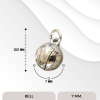 Sterling Silver Bell Charms 7mm. 100pcs/65.7g.