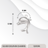 Silver dolphin charms 10x12m. 100pcs/69.65g.