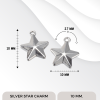 Sterling Silver Star Charm 10m. 100pcs/59.8g.