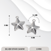 Sterling Silver Star Charm 8m. 100pcs/39.4g.