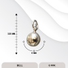 Sterling Silver Bell Charms 6mm. 100pcs/54g.