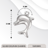 Silver dolphin charms 10x16m. 100pcs/120g.
