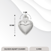 Sterling Silver Heart Charms 6 mm.