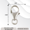 Trigger clasps with ring (Standard weright) 10x6mm. 100pcs/49.1g.