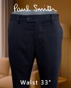 Paul Smith - Wool Herringbone Striped - เอว 33"