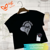 เสื้อครอปวัยรุ่น - เสื้อเอวลอย พิมพ์ลาย Summer beach love