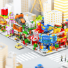Mainan Anak Block Brick Street View Toko dan Restorant