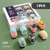 7 Pcs Maianan anak mobil-mobilan inersia model lucu kado hadiah ulang tahun.