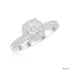 ND241 3D Halo Diamond Ring