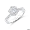 ND473 3D Halo Diamond Ring