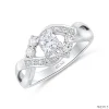 ND715 Halo Diamond Ring