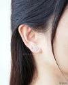 WD938 ต่างหูเพชรรูปหัวใจ