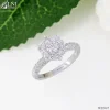 ND947 Halo Diamond Ring