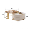 โต๊ะกลาง MJhomedesigns TB243 L60xH35 + L80xH42 cm