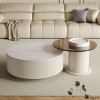 MJhomedesigns Coffee Table Model TB1274 Dim L80xH33 cm + L60xH45 cm