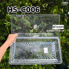 HS C006 ถาดใส่เค้กเหลี่ยม+ฐาน 37x19.5cm