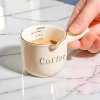 ถ้วยตวงกาแฟเซรามิก มีปากเท  Coffee Measuring Cup 90ml สำหรับชง Espresso