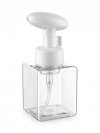 ขวดปั๊มโฟม PET 300ml. เหลี่ยม สีขาว สีใส