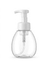 ขวดปั๊มโฟม PET 300ml. ทรงหยดน้ำ สีขาว สีใส