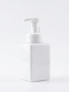 ขวดปั๊มโฟม PET 400ml. เหลี่ยม สีขาว สีใส
