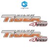 สติ๊กเกอร์ HILUX TIGER 4WD ส้ม - TOYOTA TIGER (ติดข้างท้ายกระบะ)