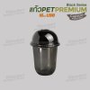 แก้วเนื้อ PET 16oz U98 -Premium (สีดำ) ทรง Capsule +  ฝาโดม