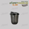 แก้วเนื้อ PET 16oz U98 -Premium (สีดำ) ทรง Capsule +   ฝายกดื่ม