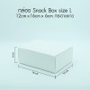 กล่อง Snack Box กระดาษอาร์ตขาว Size L -ไม่พิมพ์ลาย