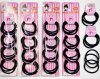 ่ยางรัดผม4มม.ดำ1x12เส้น(12 แผง=144ชิ้น)