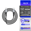 สายชาร์จ WISE USB C-C nylon cable 100W 1.5m