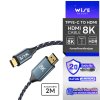 สาย HDMI WISE Type C to HDMI Cable 8K