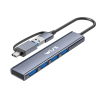 WISE USB-C and USB-A to 4-Port USB HUB